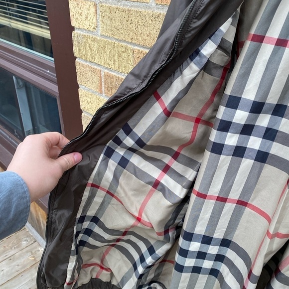 Vintage Burberry London Nylon Novacheck Jacket Medium Brown - Picture 13 of 16